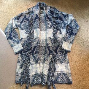 American Eagle Tassel Cardigan Sweater, Size Small